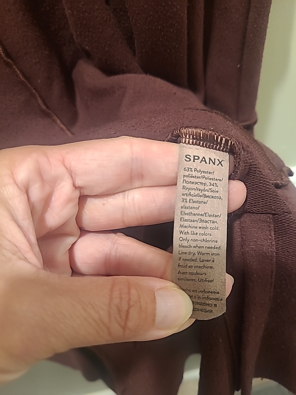 Spanx Perfect Length Dolman Sleeve Top Womens Size 1X Wine - Picture 7 of 13